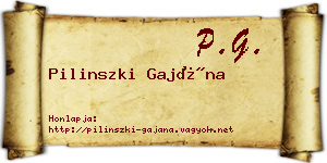 Pilinszki Gajána névjegykártya